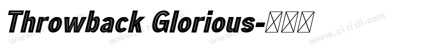 Throwback Glorious字体转换